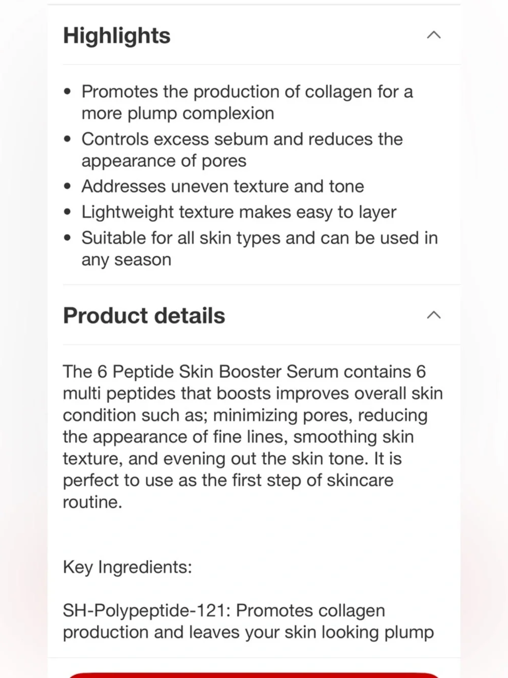 COS White The 6 Peptide Skin Booster Serum Box - Picture 3 of 4